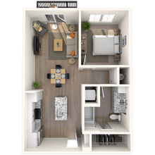 Traditional 1x1 675-743 SF-FP 2309 floor plan